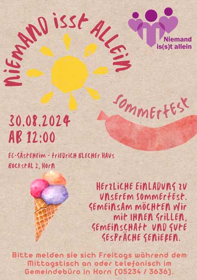 Niemand isst allein Sommerfest